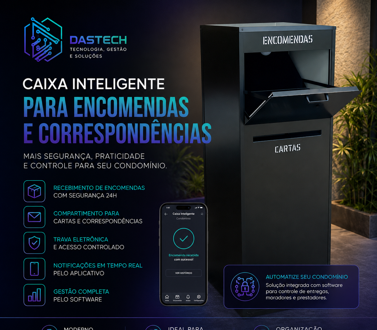 Caixa inteligente para encomendas e correspondências em condomínios